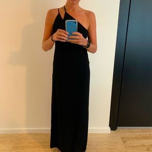 Vintage Emporio Armani black strap gown